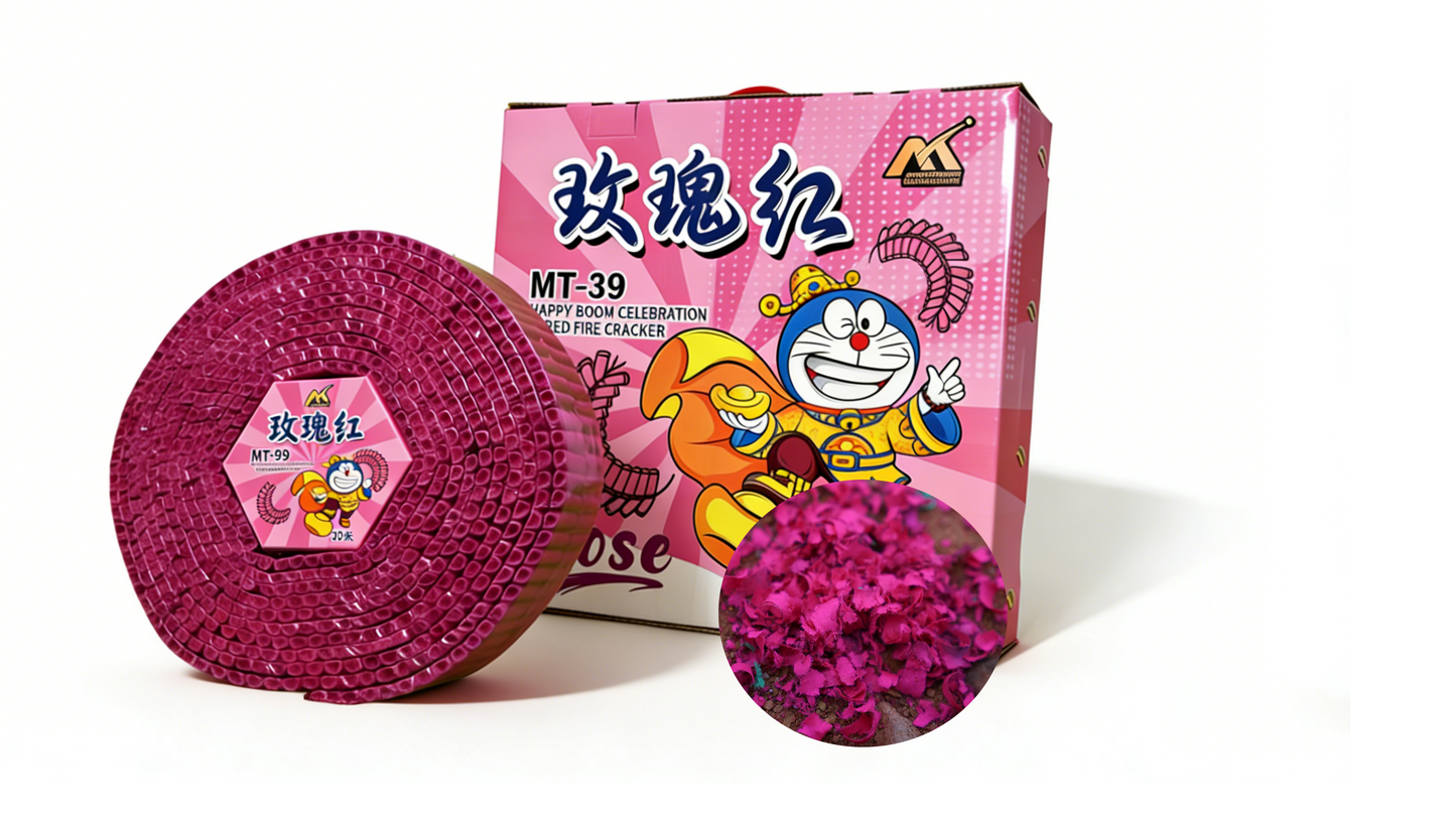 CS-012 30 FEETS CRACKERS ROSE 30尺玫瑰红（礼盒）