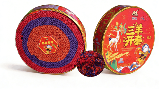 CS-013A 33 FEETS CRACKERS RED+PURPLE+ORANGE 33尺彩色(三羊开泰）精品