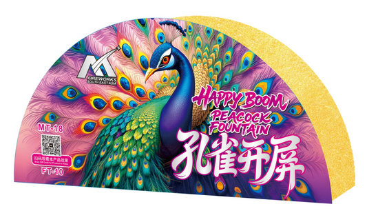 FT-10 PEACOCK FOUNTAIN 4 ROLL 孔雀开屏 4 管
